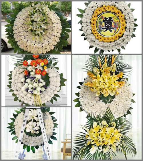 四川成都彭州市丹景山镇集埝村花圈速递